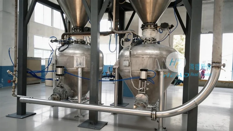 Ejemplo de sistema completo de alimentación automática de polvo de denitrificación en Perm, Rusia