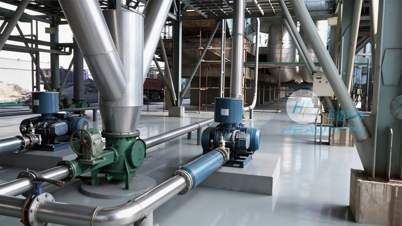 Solución de transporte neumático para polvo de carbono activado farmacéutico