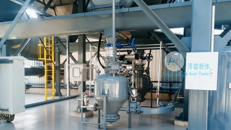 Esquema de transporte neumático de partículas de tamiz molecular