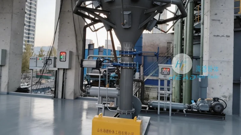 Solución de transporte neumático para polvo de resina