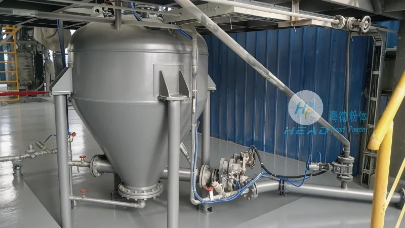 Proyecto completo de transporte con material en polvo de batería de litio de Ryazán, Rusia, sellado con nitrógeno