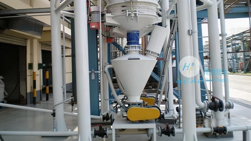 Solución de transporte neumático de partículas portadoras de alimentos plásticos